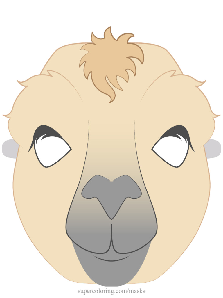 Llama Mask Colored Template Paper Craft | PDF