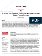 Brown - 2014 - A Critical Examination of The U.S. Army's Comprehensive Soldier Fitness Program