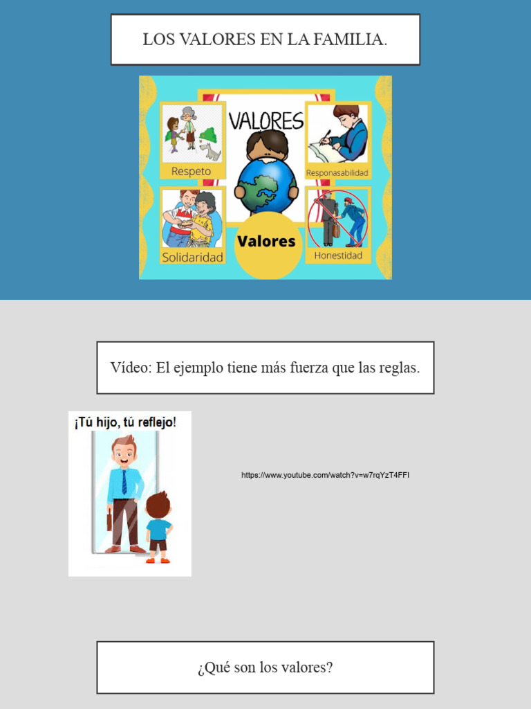VALORES EN LA FAMILIA | PDF | Familia | Amor