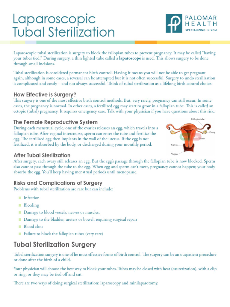 Lap Tubal Sterilization FINAL PDF Medical Specialties Sexual Anatomy