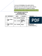 Jadwal Ujian Praktik MTS DH