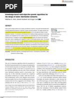 Knowledge-Based Multi-Objective Genetic Algorithms For The Design of Water Distribution Networks