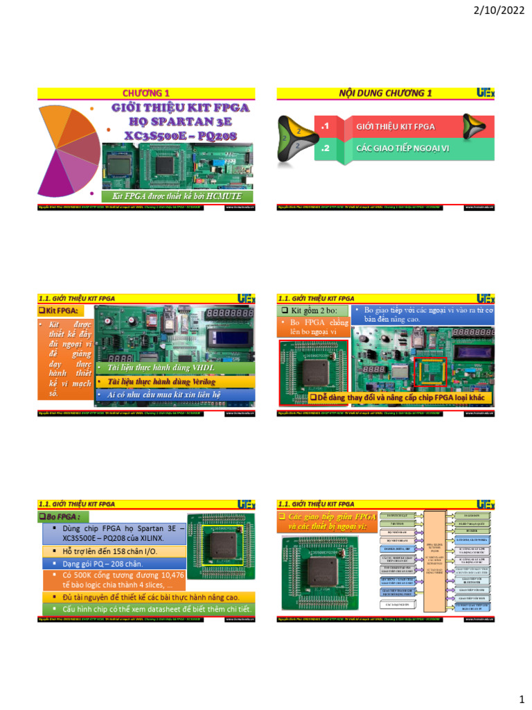 TT Chuong 1 Kit Thuc Hanh FPGA Phan 1 | PDF