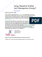 Kenapa Energy Baseline Kritikal Dalam Sistem Manajemen Energi ISO50001 2018