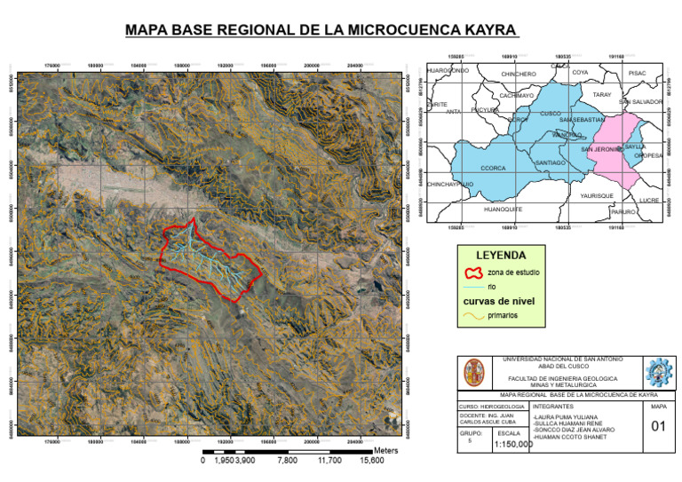 Microcuenca Kayra Hydrogeology Map | PDF