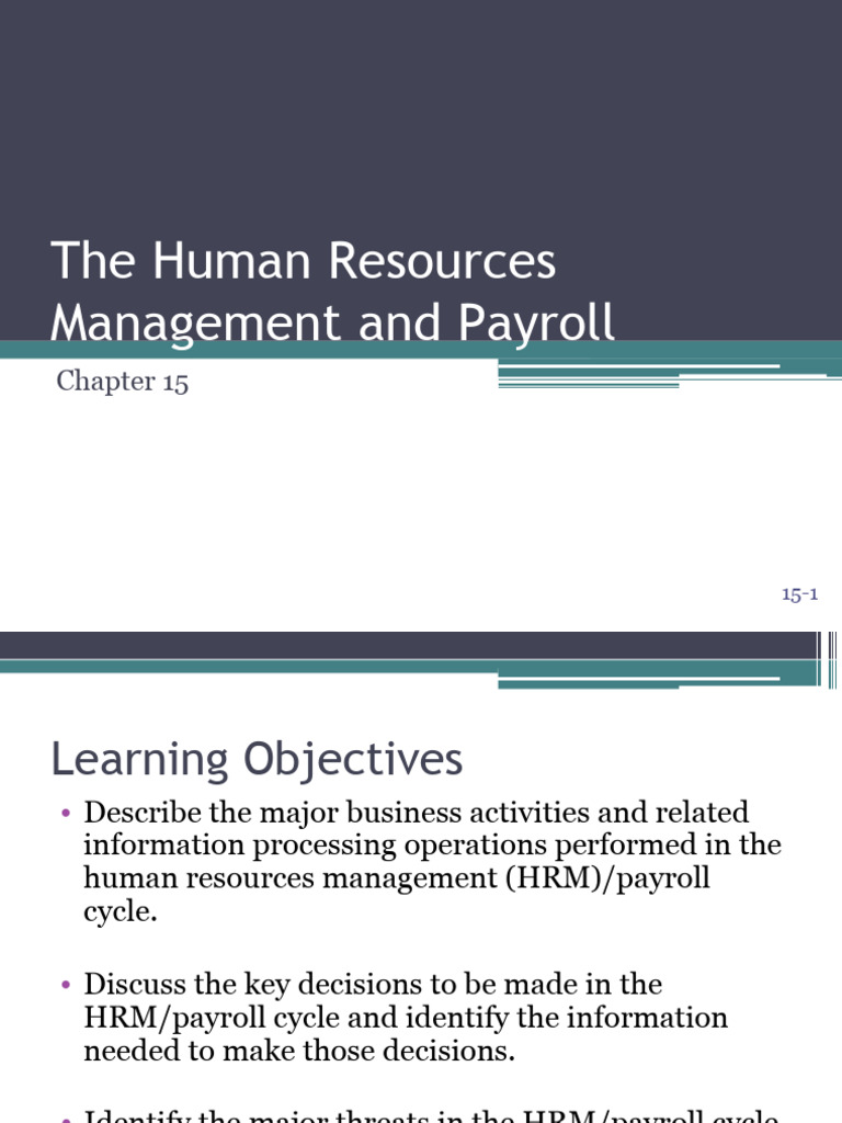 HRM and Payroll Cycle Overview | PDF | Payroll | Employment Compensation