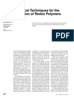 Electrochemical Techniques For The Characterization of Redox Polymers