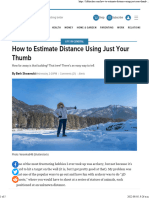How To Estimate Distance Using Just Your Thumb