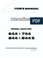 IH 644 744 844 844S Diesel Trac Operators Manual