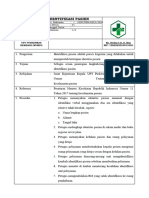 SOP Identifikasi Pasien