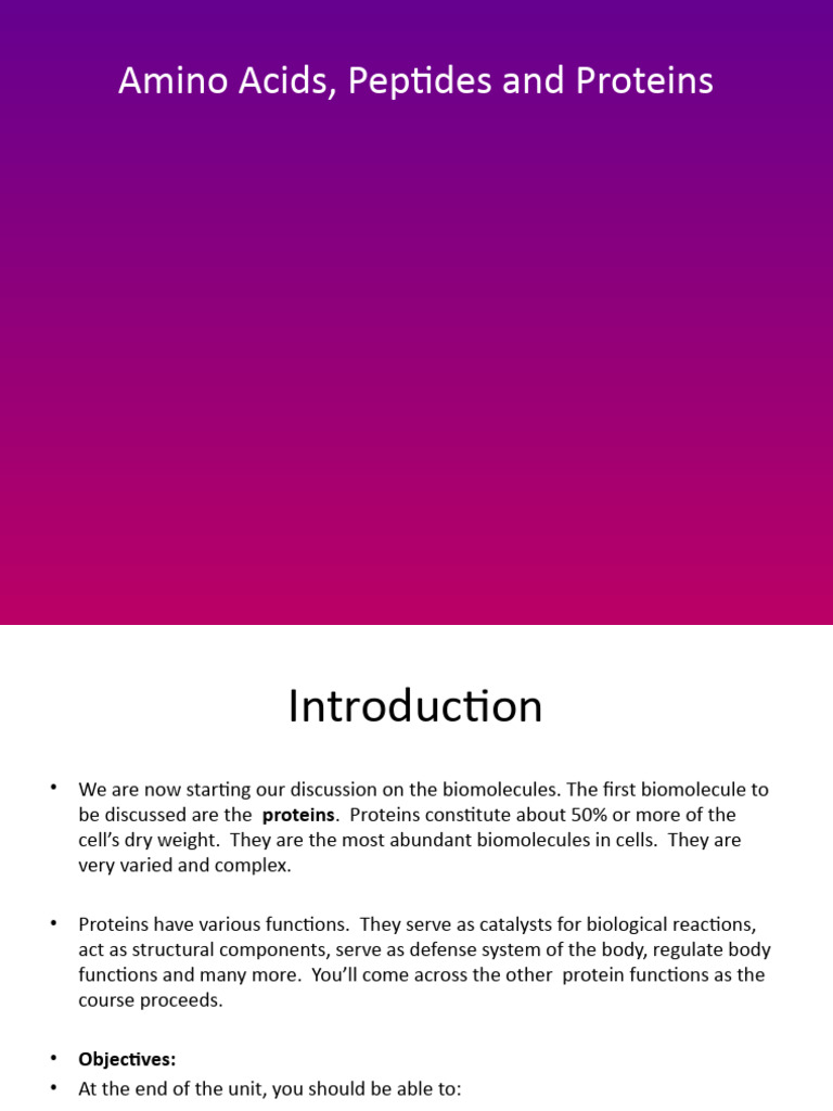Understanding Amino Acids and Proteins | PDF | Amino Acid | Acid ...