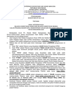 Pengumuman & Lampiran Hasil Integrasi Nilai SKD Dan SKB CPNS T.A. 2023