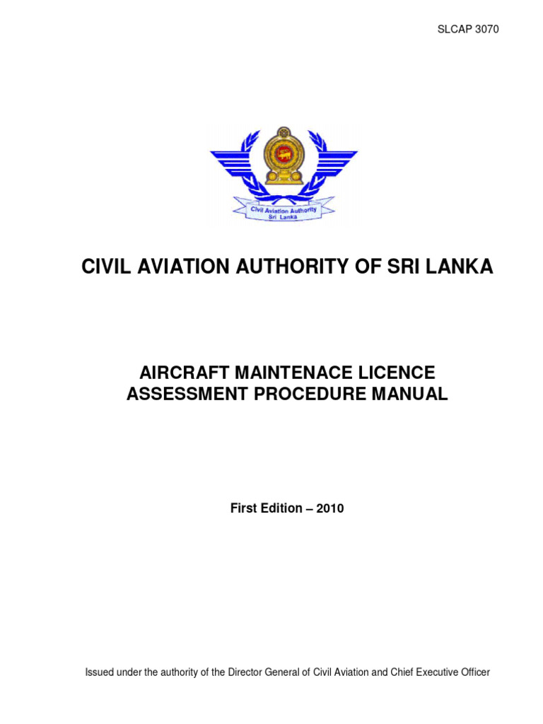 slcap-3070-aircraft-maintenance-licence-assessment-procedure-manual