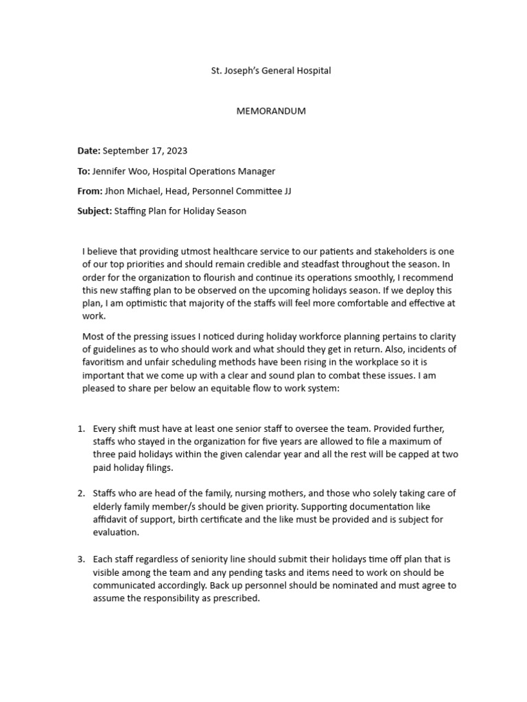 Define Working Document