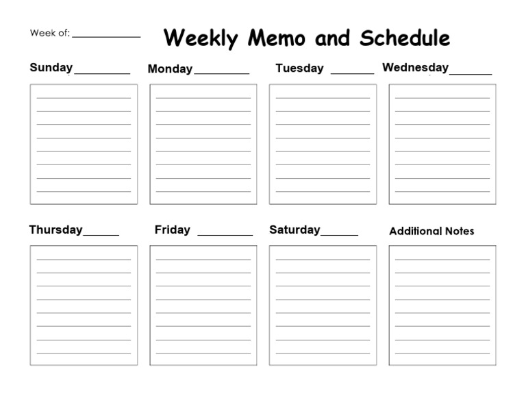 Weekly Calendar Template 7 Day With Lines (1) | PDF