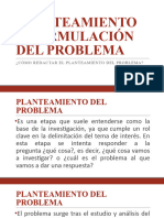 Planteamiento y Formulación