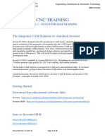 TU-014-A CNC Training - Level 1 Inventor HSM Training