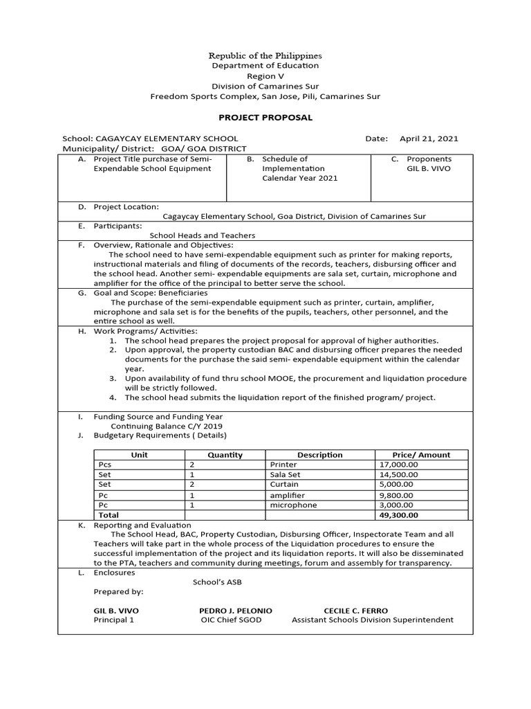 Project Proposal Semi - Expendables | PDF