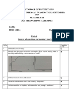 Diploma Sittr 21 Revision Syllabus Strength of Materials