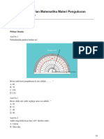 Soal Ulangan Harian Matematika Materi Pengukuran Sudut Kelas 4 SD