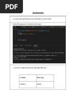 Javascript - Domain Fundamentals Assignments