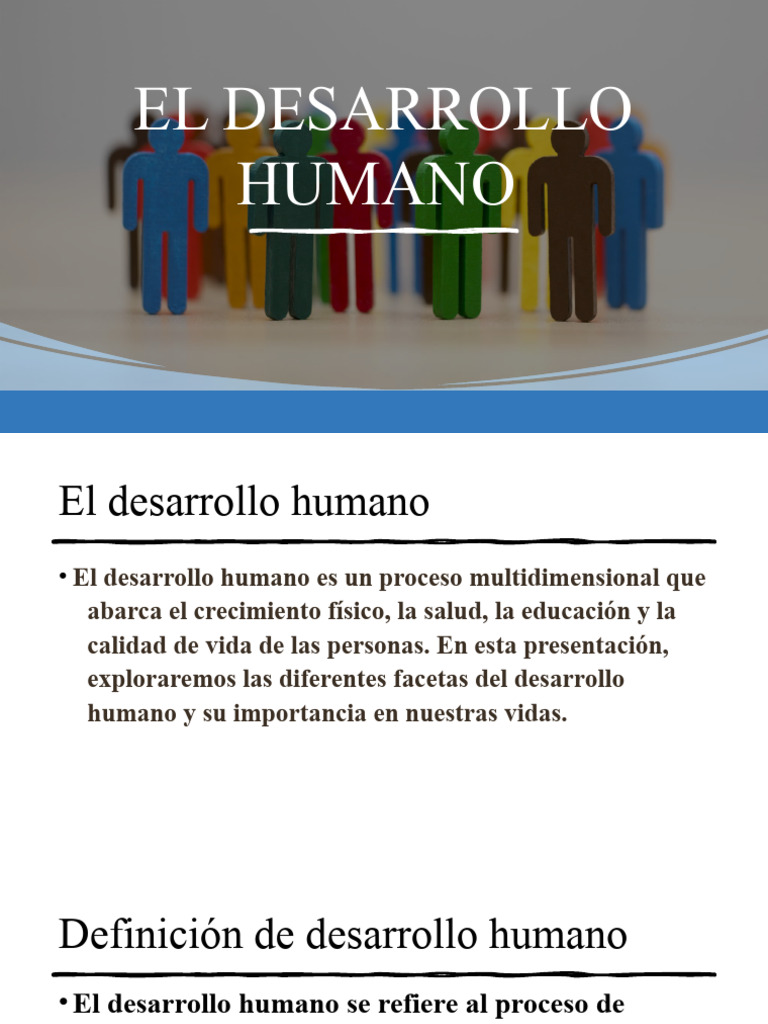 El Desarrollo Humano | PDF | Ciencias del comportamiento