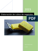 Elaboración de Cubos de Vegetales Listo