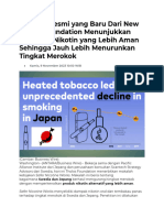 Laporan Resmi Yang Baru Dari New Tholos Foundation Menunjukkan Alternatif Nikotin Yang Lebih Aman Sehingga Jauh Lebih Menurunkan Tingkat Merokok