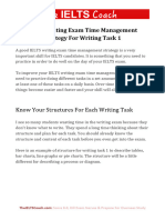 IELTS Writing Exam Time Management Strategy Writing Task 1