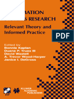 (IFIP Advances in Information and Communication Technology) Bonnie Kaplan, Duane P. Truex, David Wastell, A.trevor Wood-Harper, Janice I. DeGross - Information Systems Research_ Relevant Theory and In