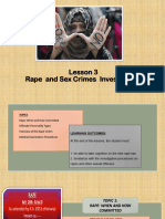 Lesson 3 PPT Rape Investigation and Other Sex Crimes Part 1