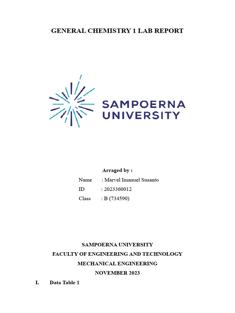 Lab Report Acid Base Titration Marvel 2023360012 Download Free PDF