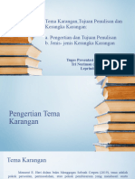 Tema Karangan, Tujuan Penulisan Dan Kerangka Karangan - Tri Nuriman