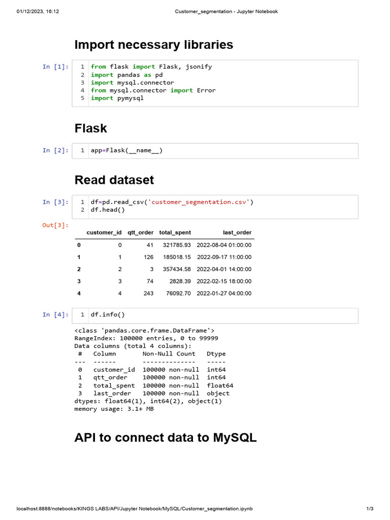 Customer_segmentation - Jupyter Notebook | PDF | My Sql | Data
