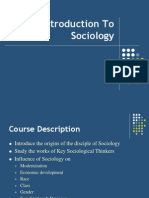 Lecture 1 - Introduction To Sociology
