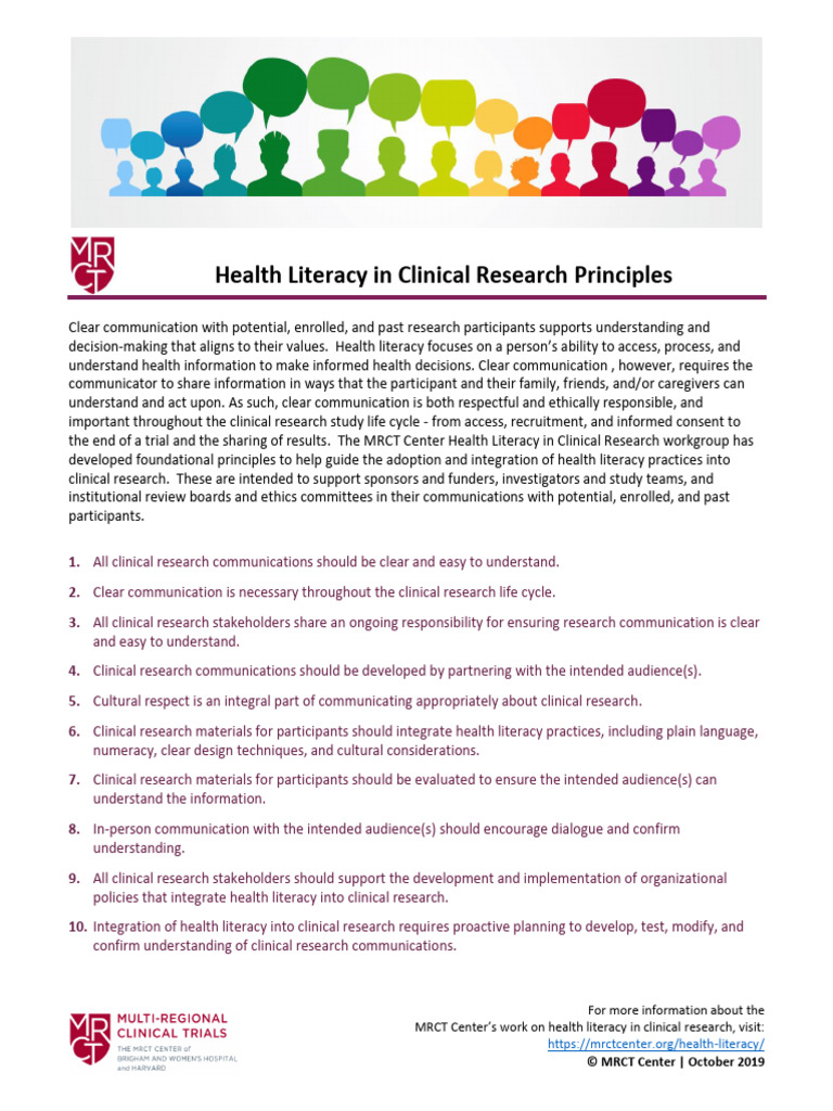 Health Literacy Principles | PDF | Career & Growth | Science & Mathematics