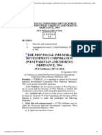The Provincial Industrial Development Corporation (West Pakistan Amendment) Ordinance, 1964