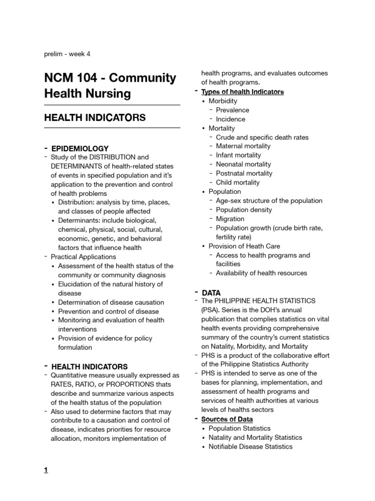 104 WK4 Health Indicators PDF