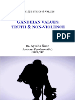 Mahatma Gandhi Values