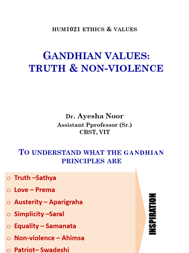 Gandhian Values - Truth & Violence | Download Free PDF | Nonviolence ...