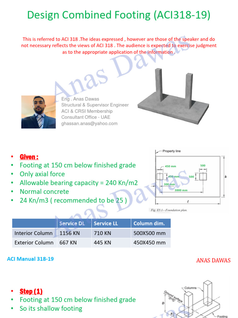 Design Combined Footing Last One WM | PDF | Concrete | Column