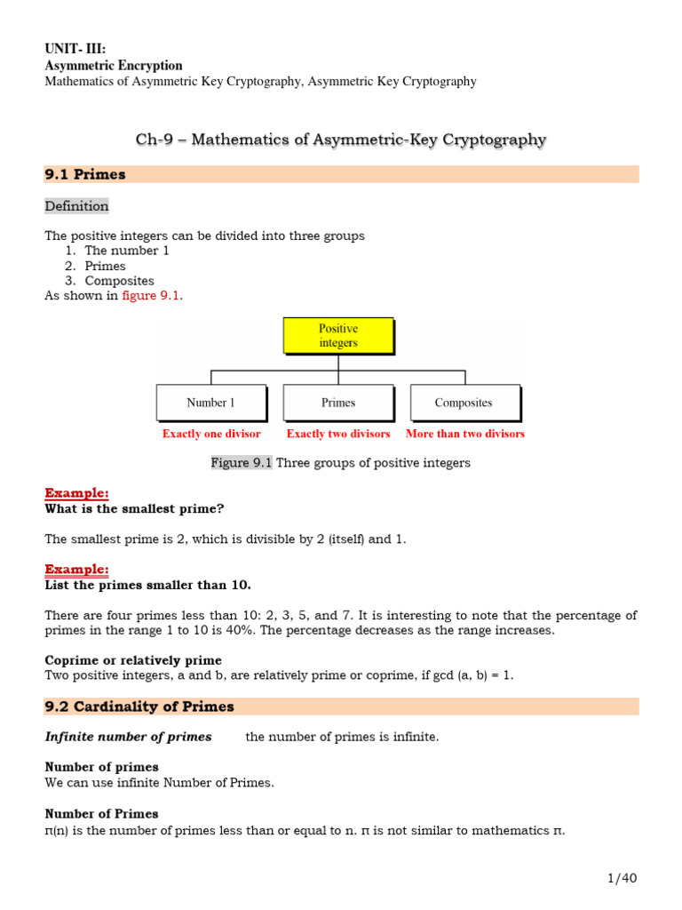 CNS Unit-3 R20 | PDF | Prime Number | Mathematical Objects