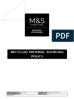M and S Recycled Material Sourcing Policy New