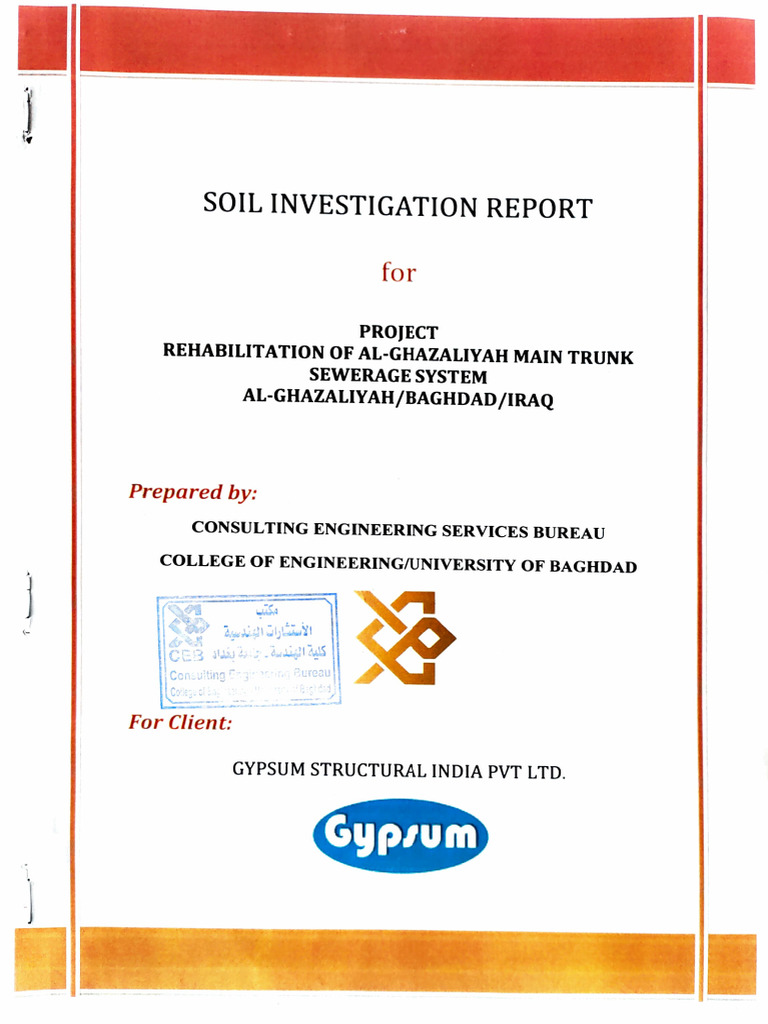 Soil Testing Report Bagdad University Pdf
