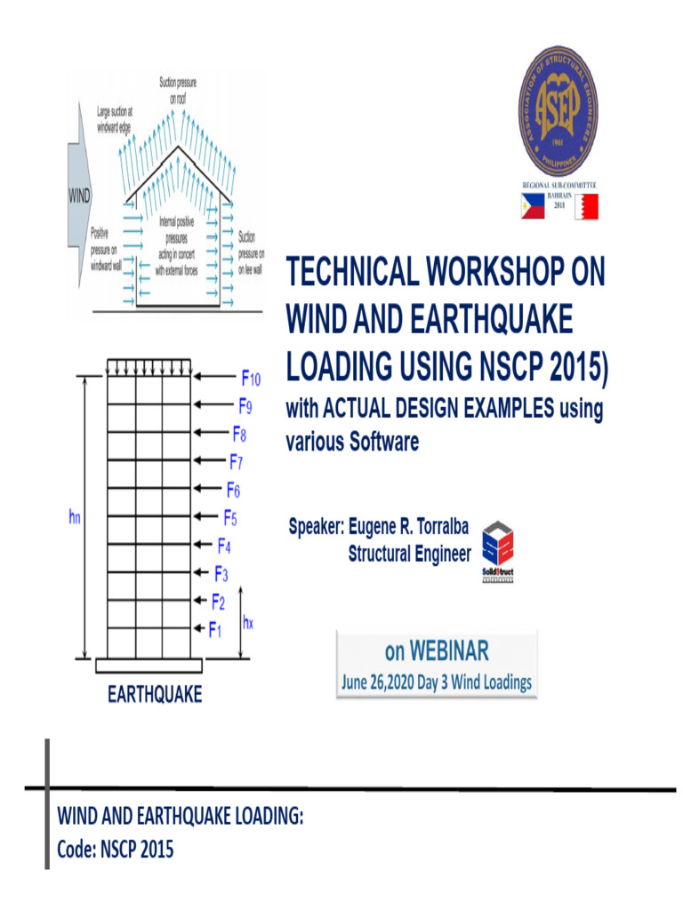 Technical Workshop On Wind & Eq | PDF | Wound | Roof