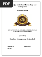 DBMS Practical File