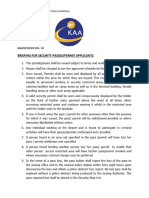 Conditions For Issuance Airside