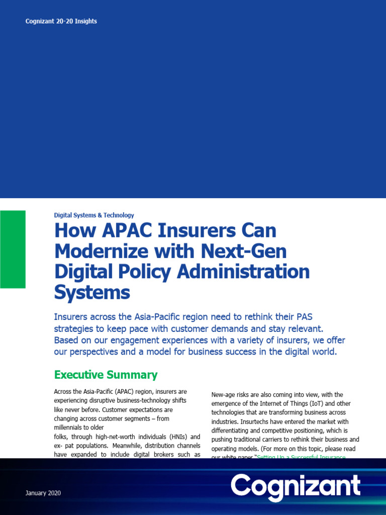 Apacinsurerscanmodernizewithnextgendigitalpolicyadministration