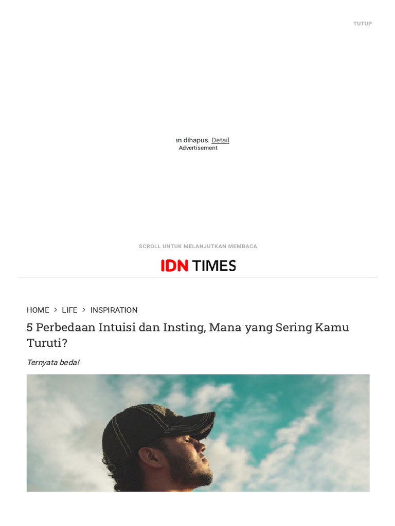 5 Perbedaan Insting Dan Intuisi, Mana Yang Sering Kamu Turuti | PDF ...