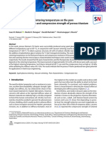 Effect of Spark Plasma Sintering Temperature On The Pore Characteristics, Porosity and Compression Strength of Porous Titanium Foams